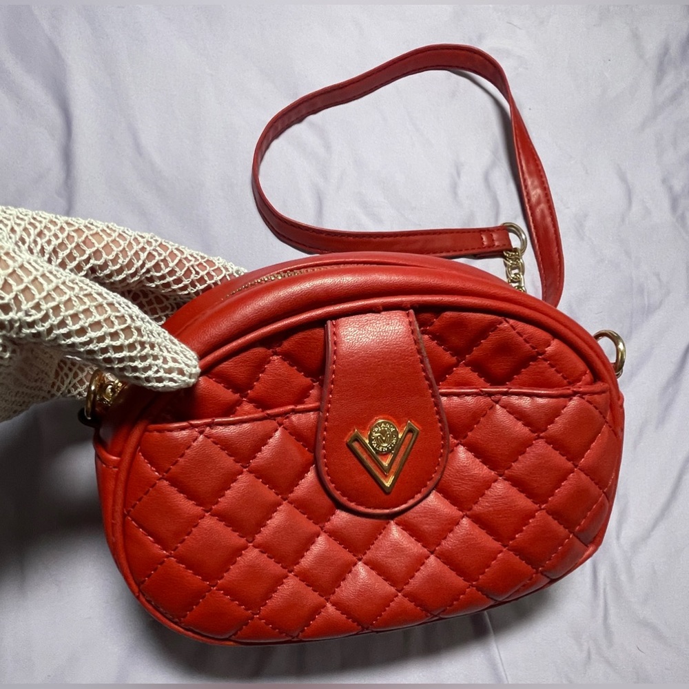Elegant Red Quilted Handbag
